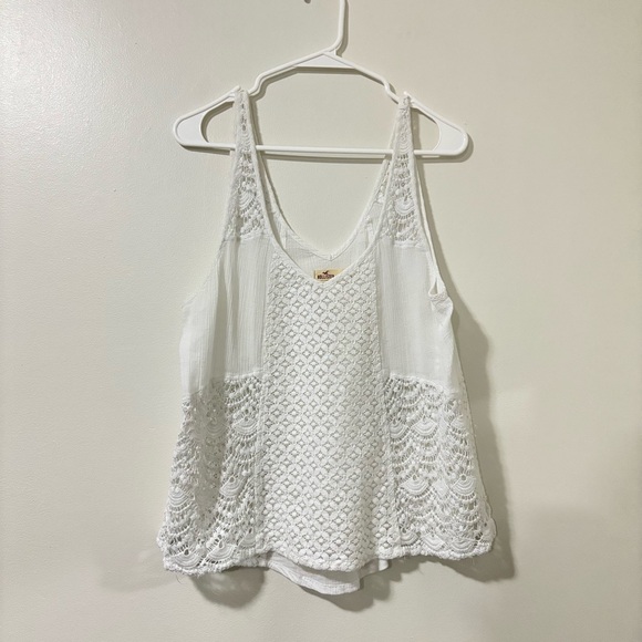 Hollister Tops - Hollister White Lace Tank